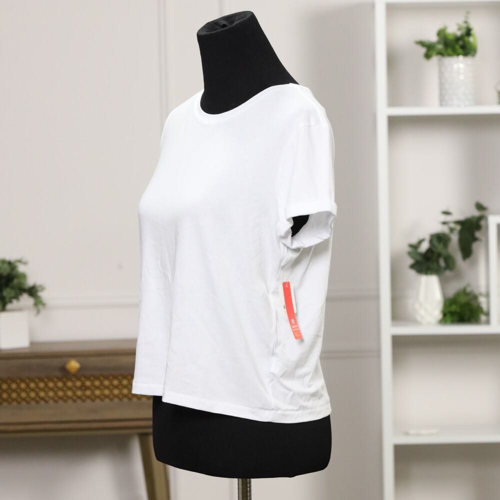 Sundry NWT Classic Elevated Essential Minimalist White Tee in Pima Cotton Size M - Picture 4 of 14